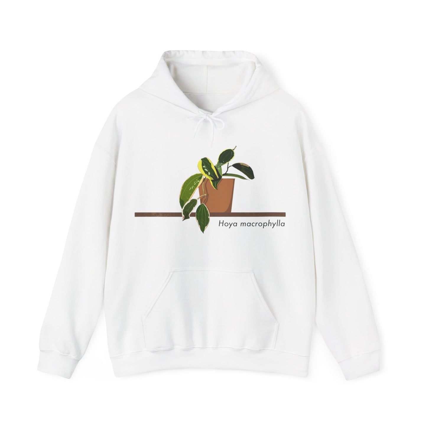Hoya Macrophylla Plant Hoodie - White