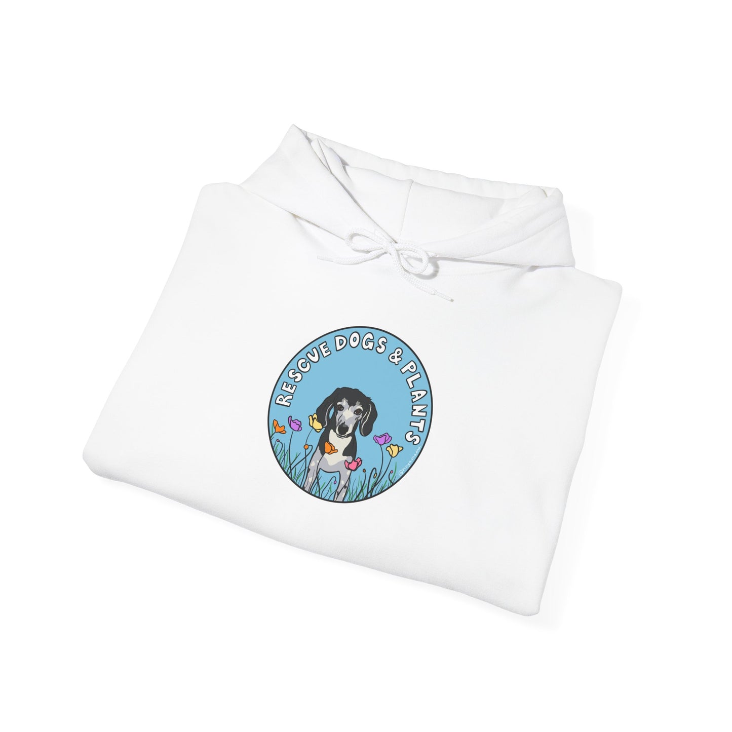 Dogs & Plants Hoodie for Rescue Dogs & Plant Lovers - White