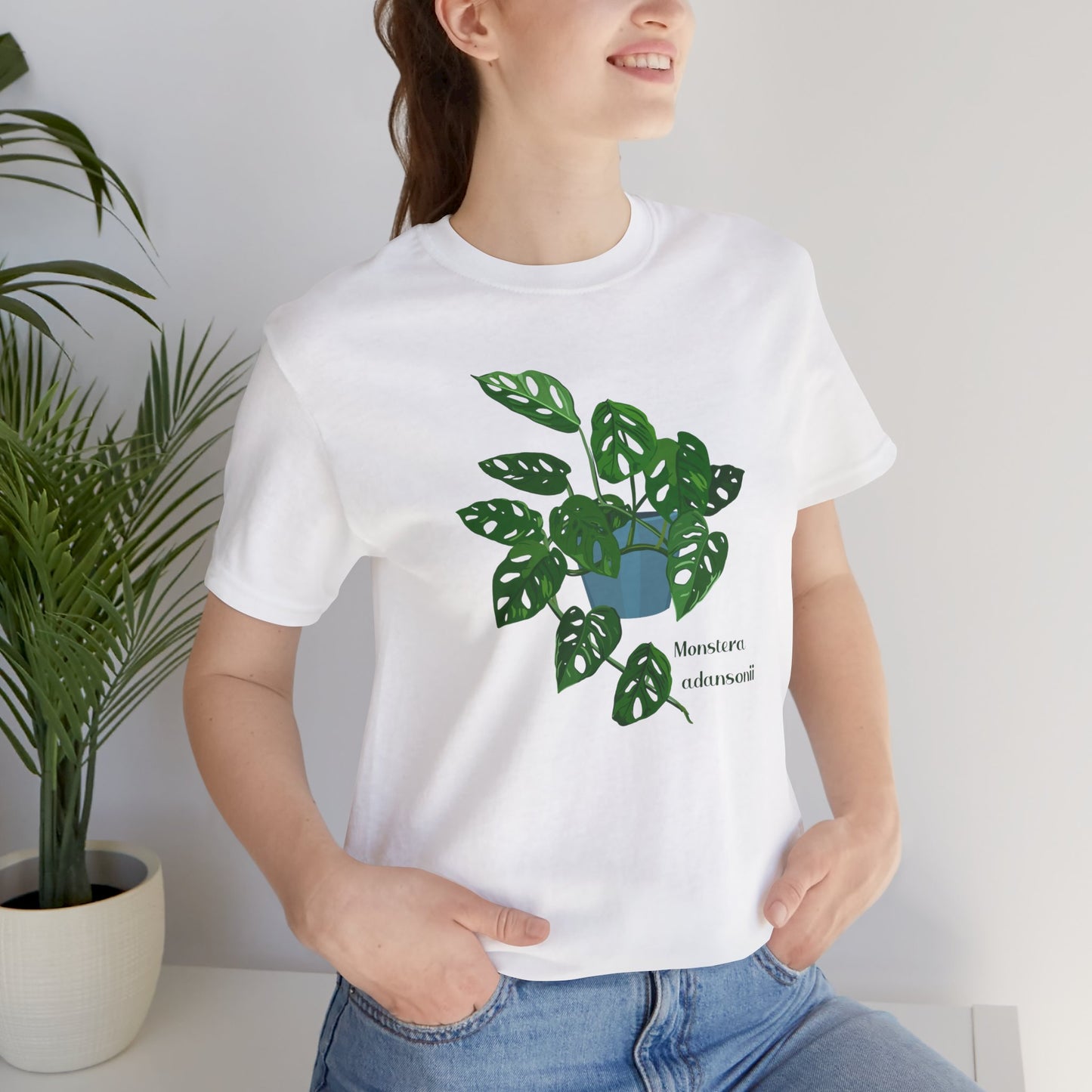 Monstera Adansonii Plant Lover T-shirt - White, Natural, Black