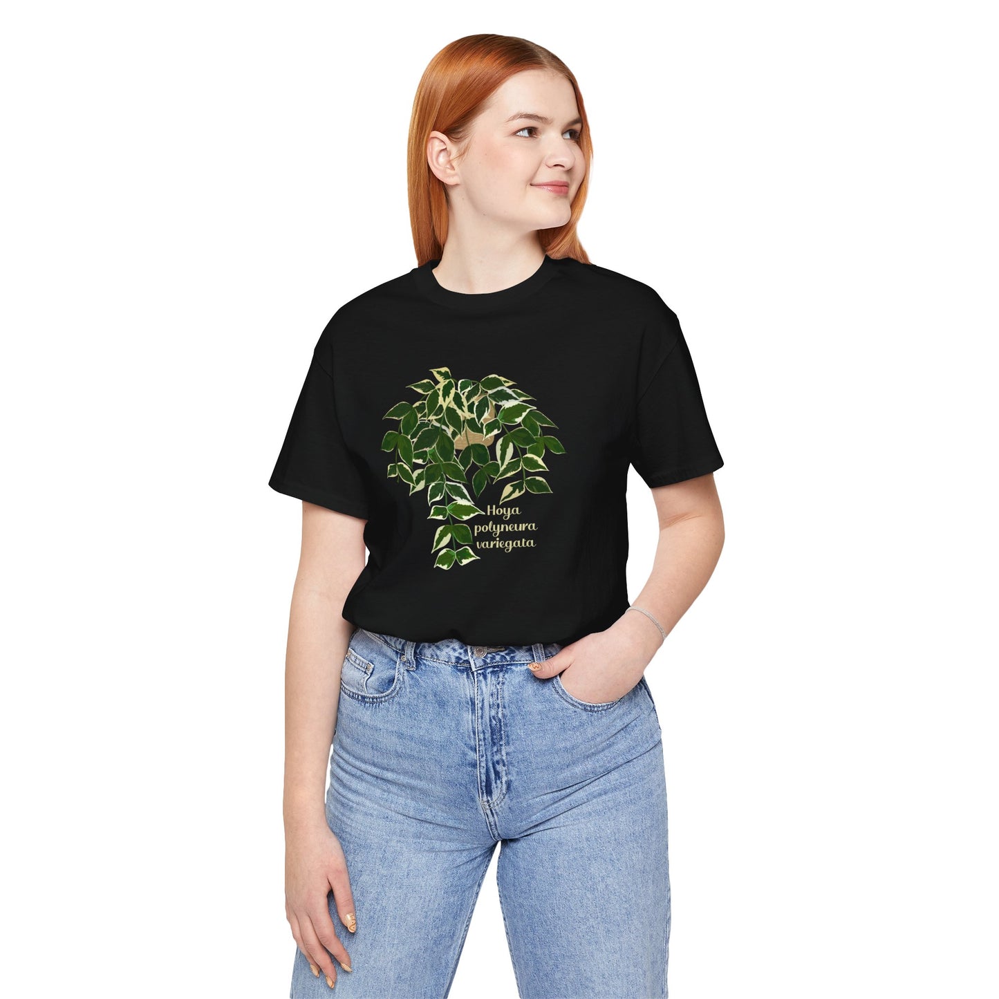 Hoya Polyneura Variegata Plant Lover T-Shirt - White, Natural, Black