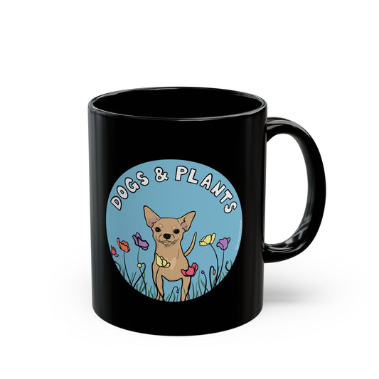 Dogs & Plants Chihuahua & Plant Lover Mug - Black