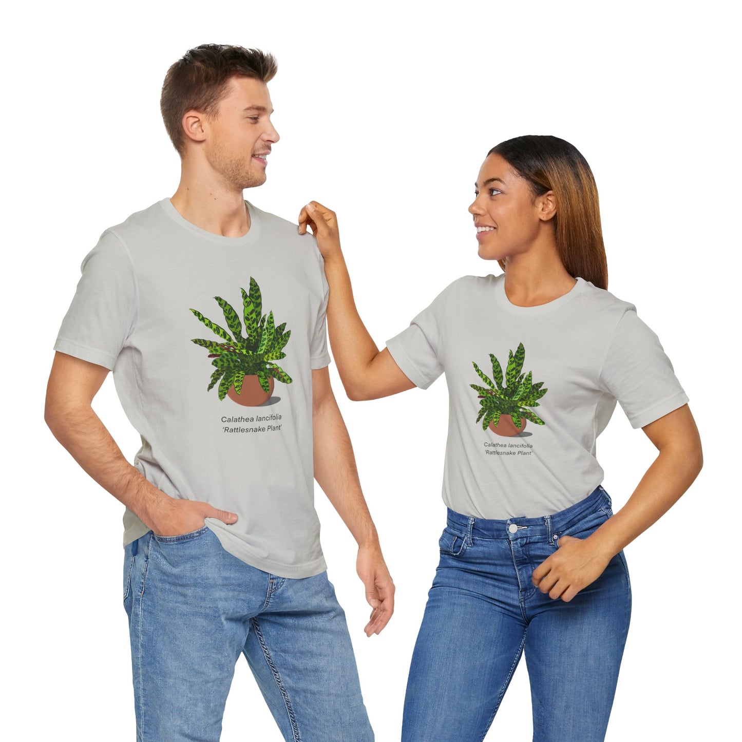 Calathea Lancifolia Rattlesnake Plant Lover T-Shirt - Silver