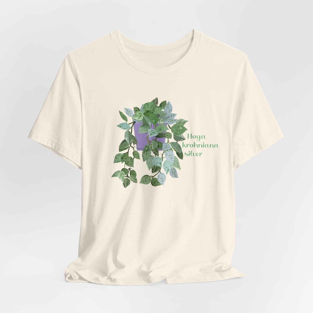Hoya Krohniana Silver Plant Lover T-Shirt - White, Natural, Black
