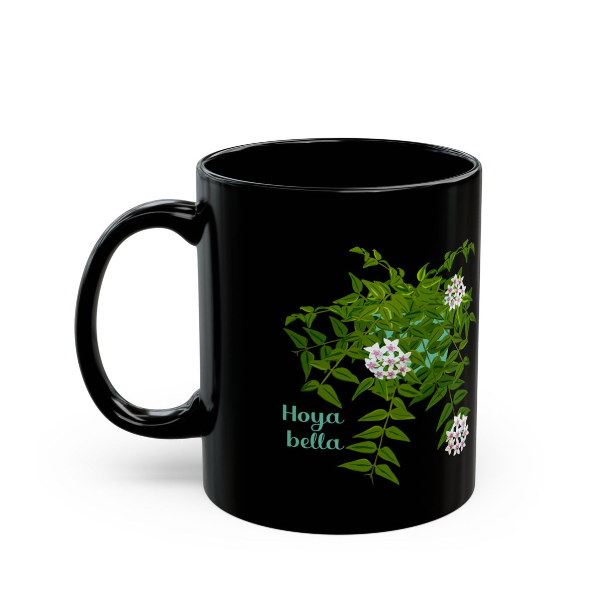 Blooming Hoya Bella Plant Lover Mug - Black