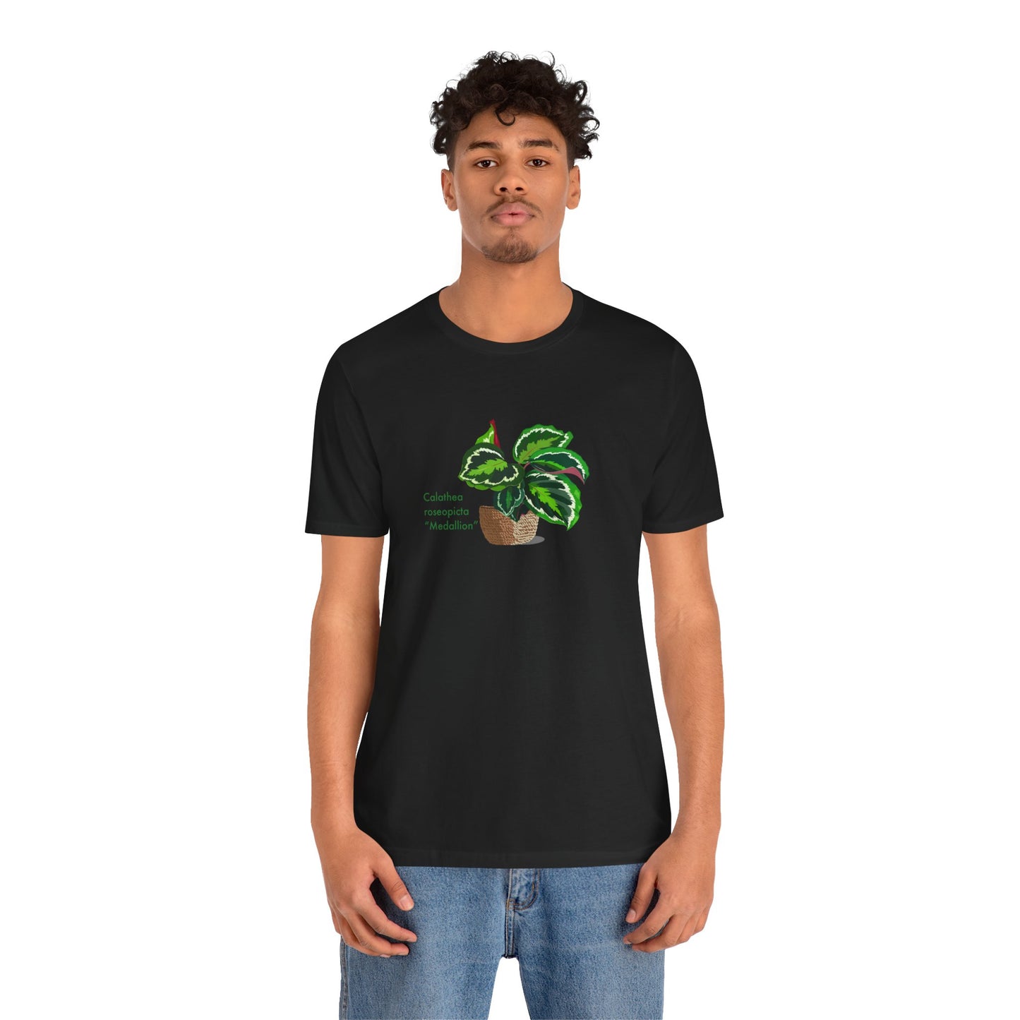 Calathea Roseopicta "Medallion" Plant Lover T-Shirt - White, Natural, Black