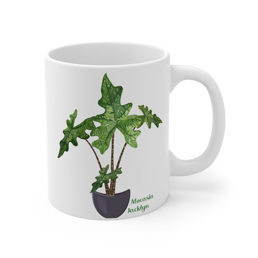 Alocasia Jacklyn Plant Lover Mug - White