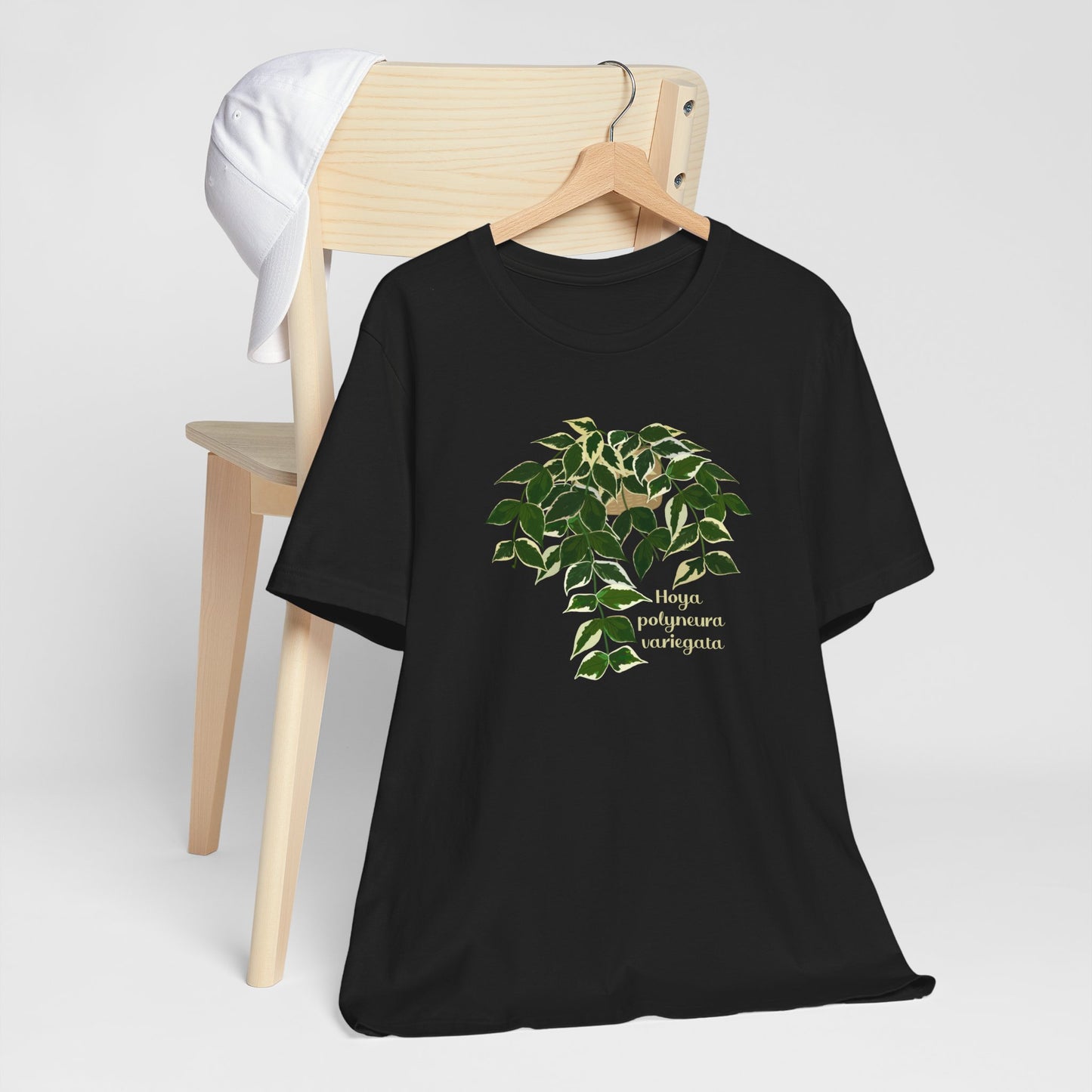 Hoya Polyneura Variegata Plant Lover T-Shirt - White, Natural, Black