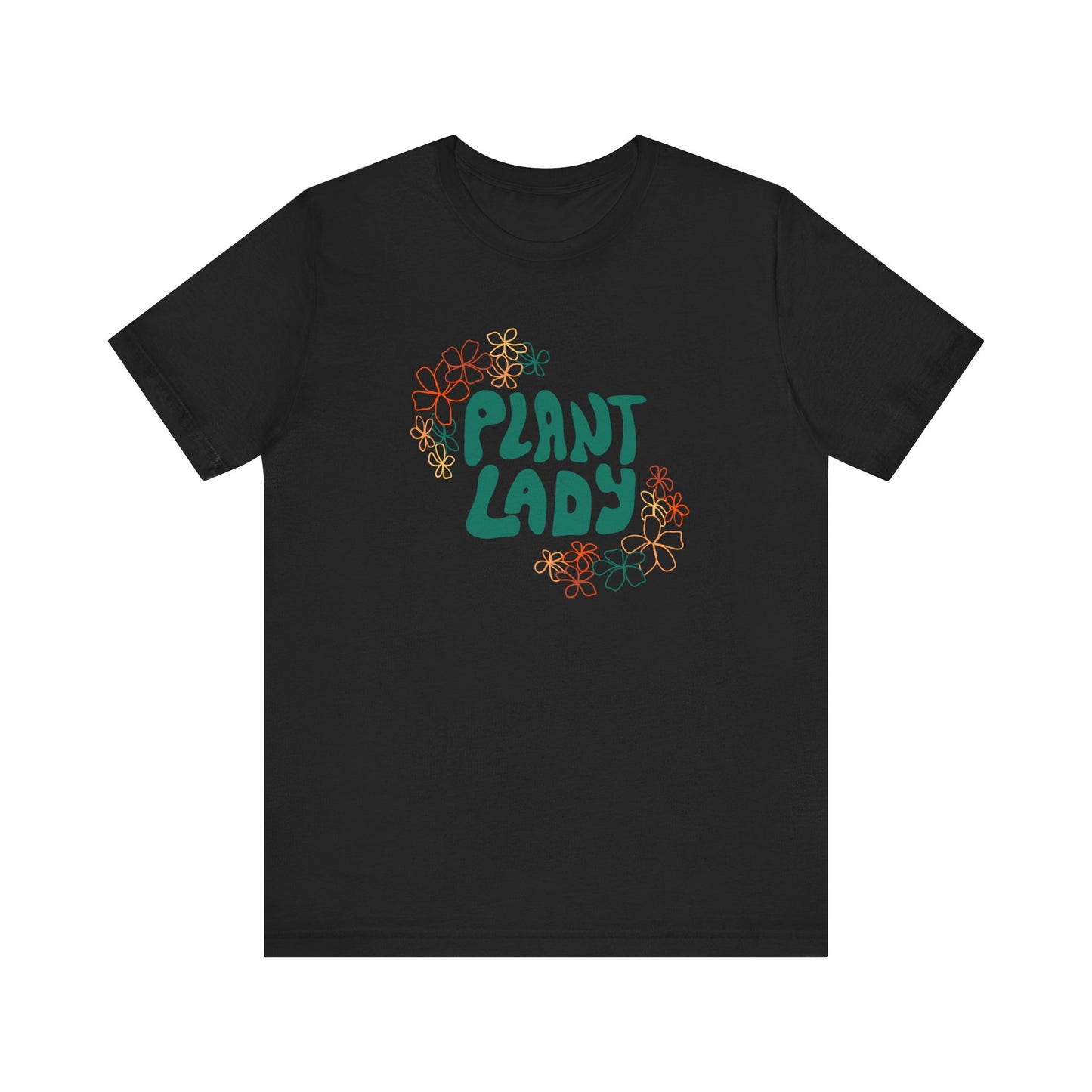 Plant Lady T-Shirt - Black with Fall Colors