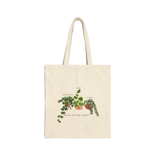 Hoya Mathilde Splash, Kerrii Variegata, and Carnosa Hindu Rope Trio Canvas Tote Bag