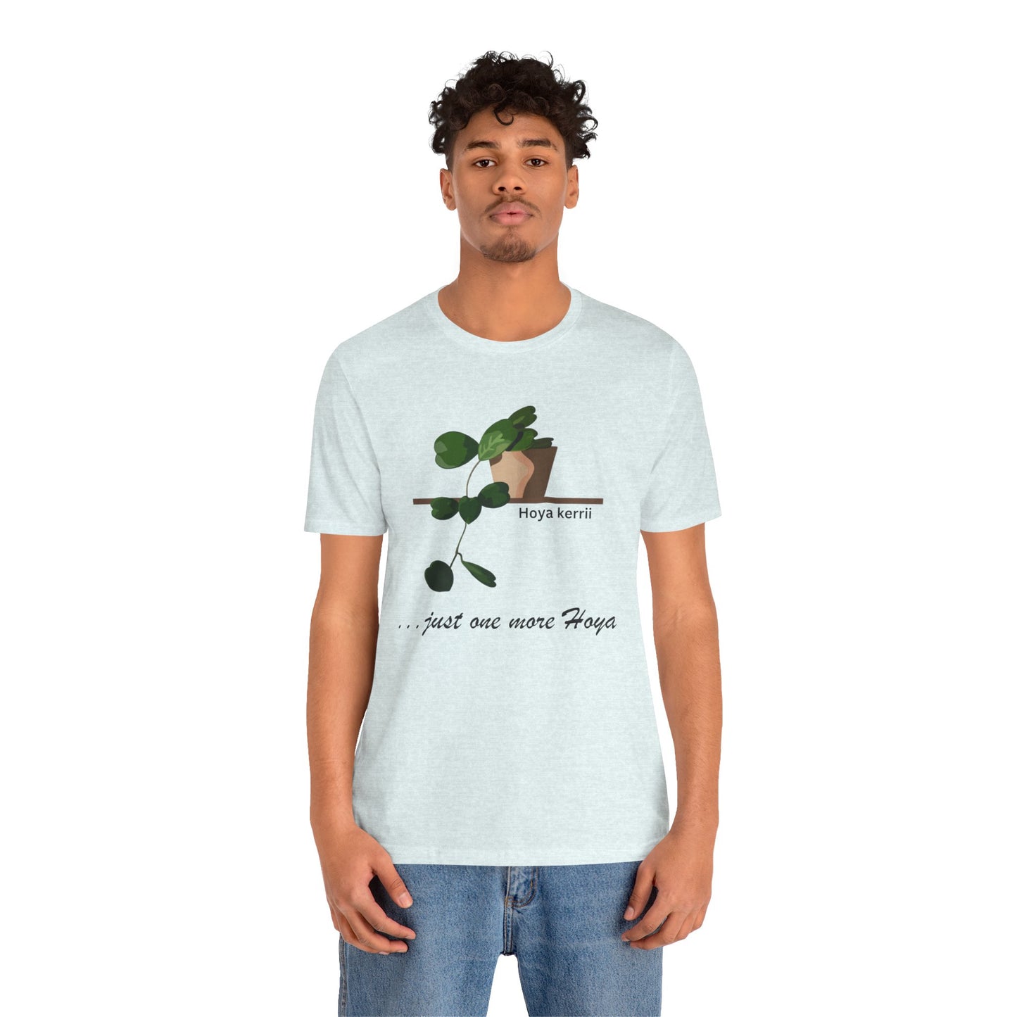 Hoya Kerrii Plant Lover T-Shirt - Heather Ice Blue