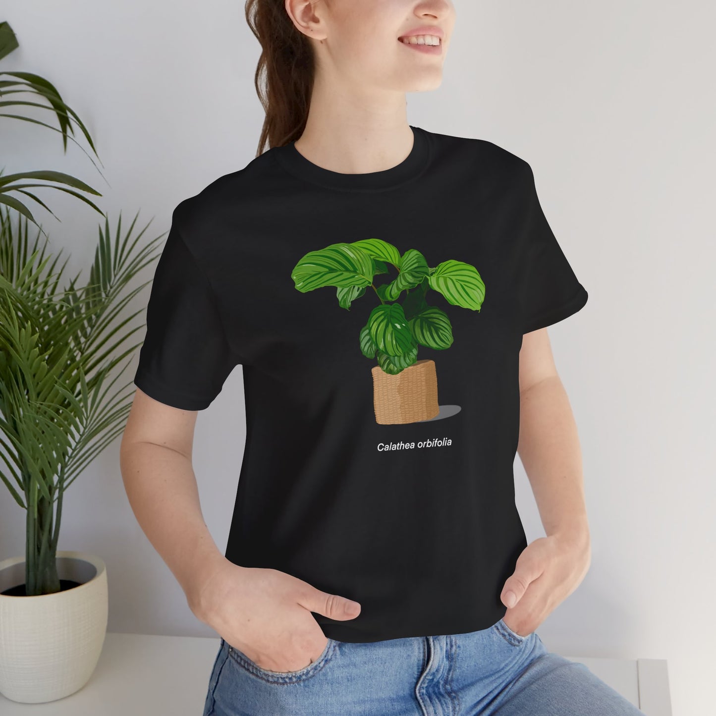 Calathea Orbifolia Plant Lover T-Shirt - Black