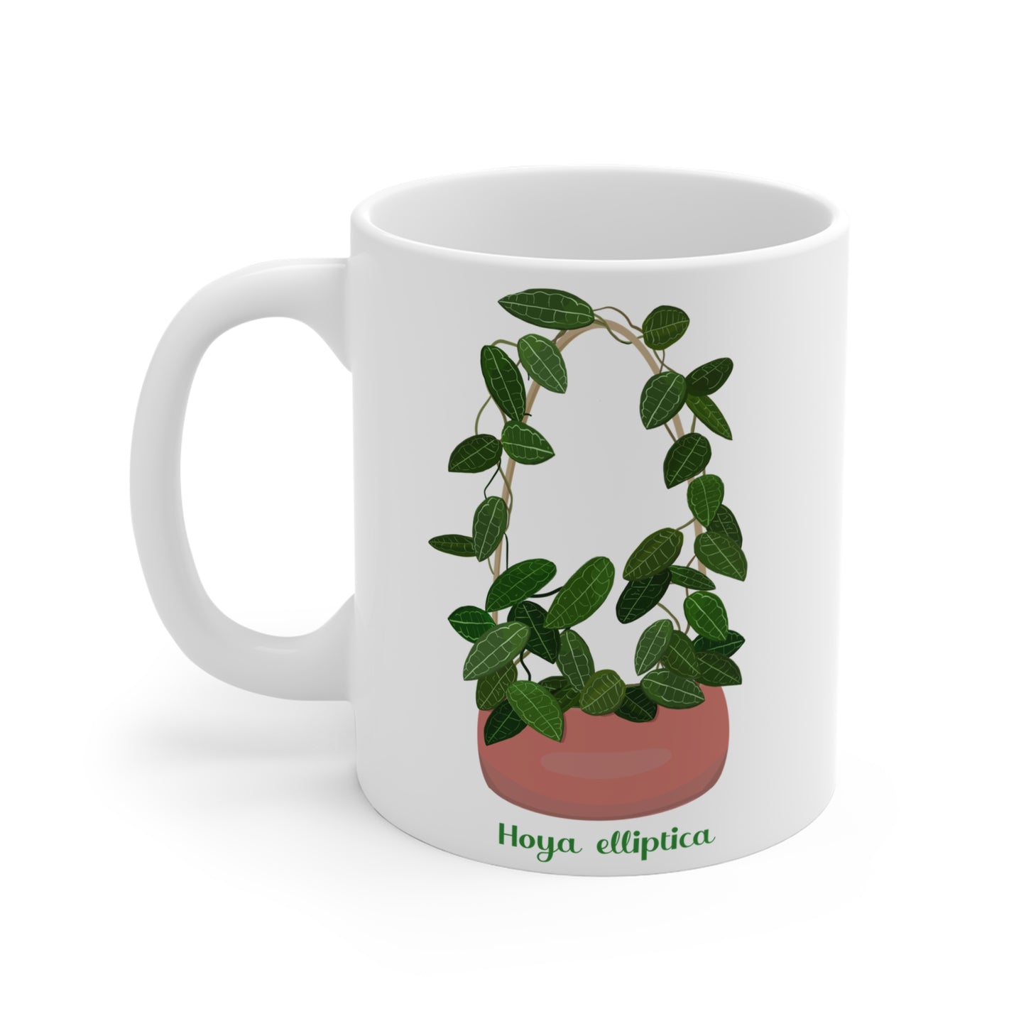 Hoya Elliptica Plant Lover Mug - White