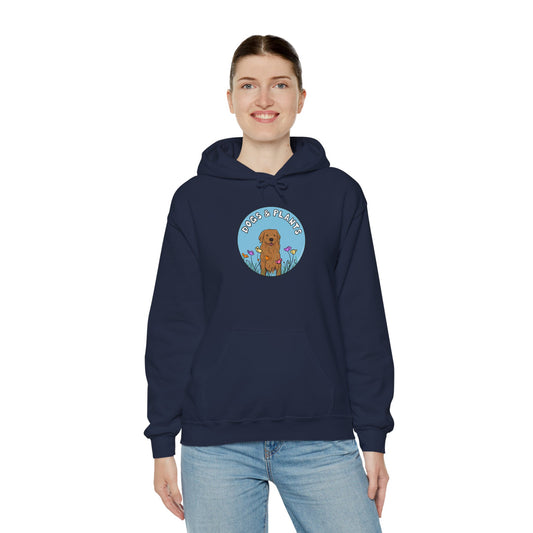 Dogs & Plants Hoodie for Golden Retriever & Plant Lovers
