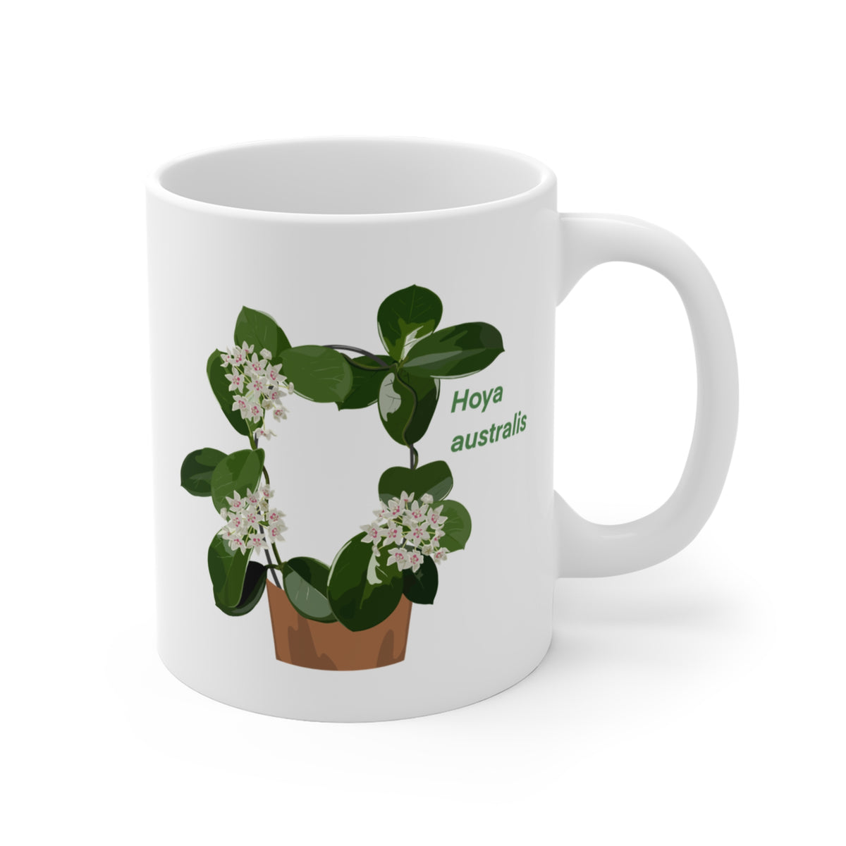 Blooming Hoya Australis Plant Lover Mug - White