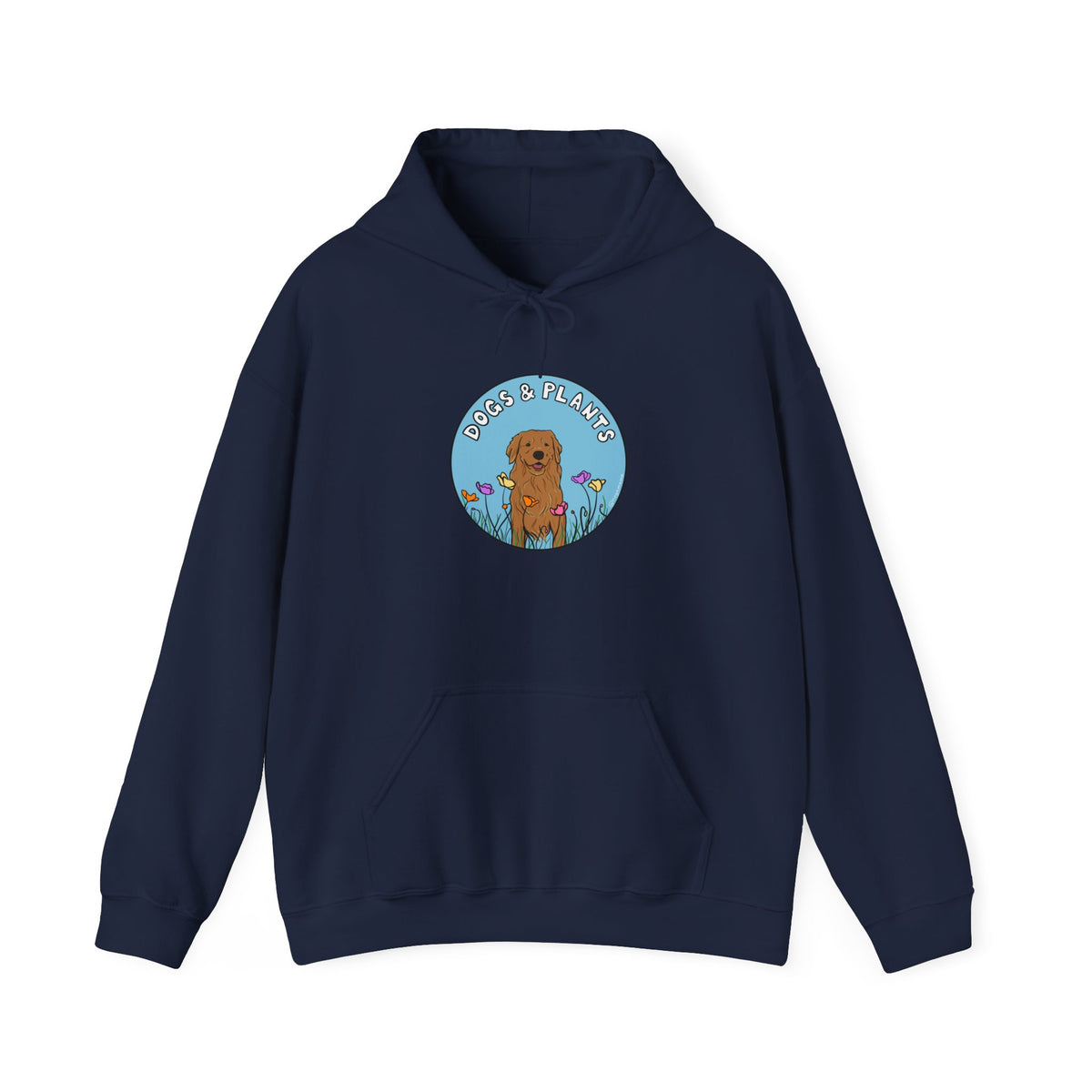 Dogs & Plants Hoodie for Golden Retriever & Plant Lovers