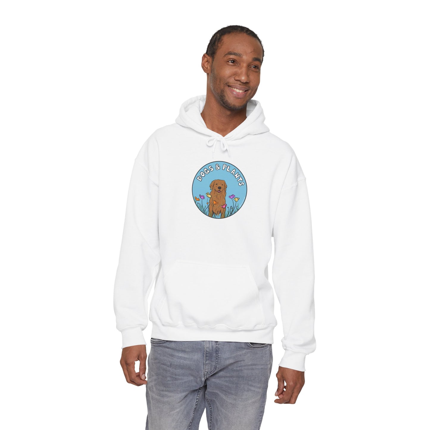 Dogs & Plants Hoodie for Golden Retriever & Plant Lovers