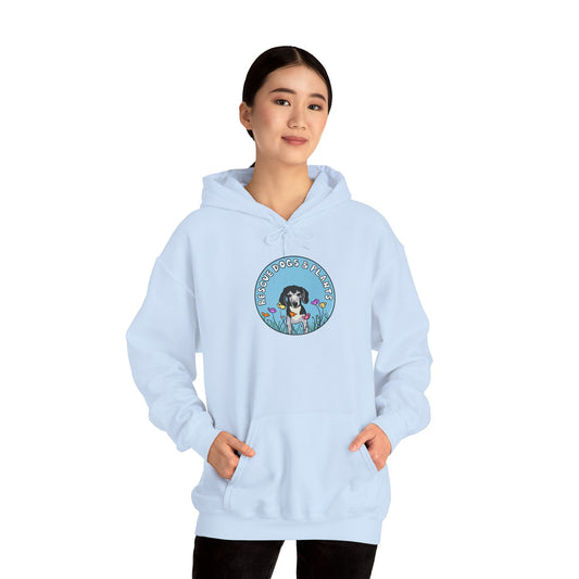 Dogs & Plants Hoodie for Rescue Dogs & Plant Lovers - Light Blue