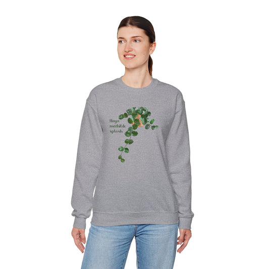 Hoya Mathilde Splash Plant Lover Crewneck Sweatshirt - Grey