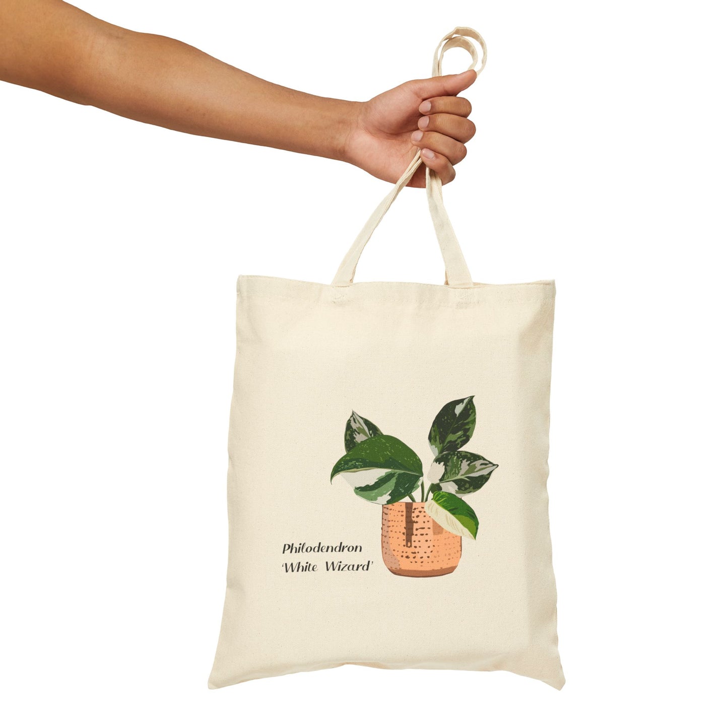 Philodendron White Wizard Canvas Tote Bag