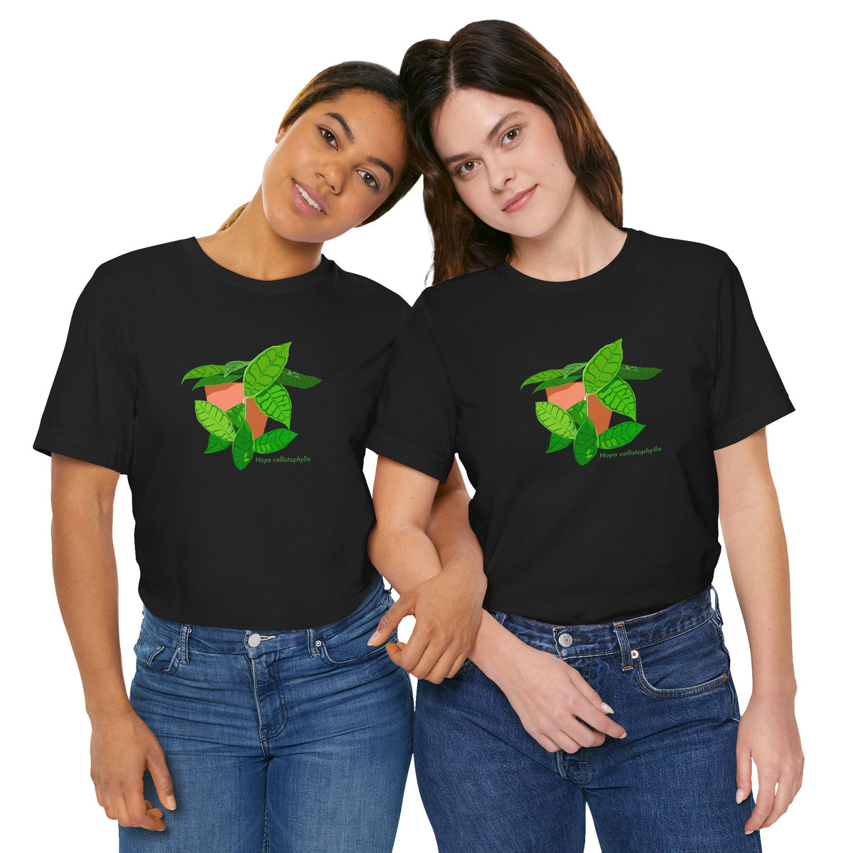 Hoya Callistophylla Plant Lover T-Shirt - White, Natural, Black