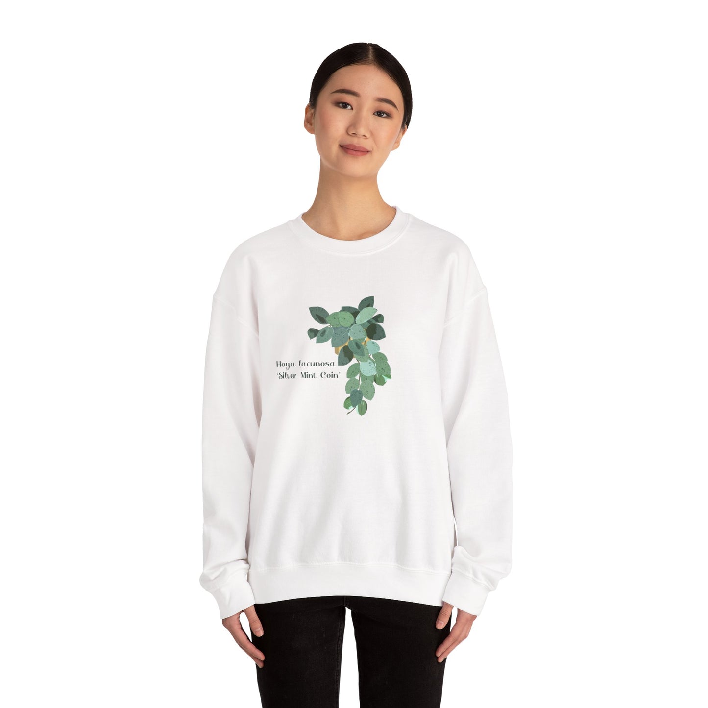 Hoya Lacunosa 'Silver Mint Coin' Plant Lover Crewneck Sweatshirt