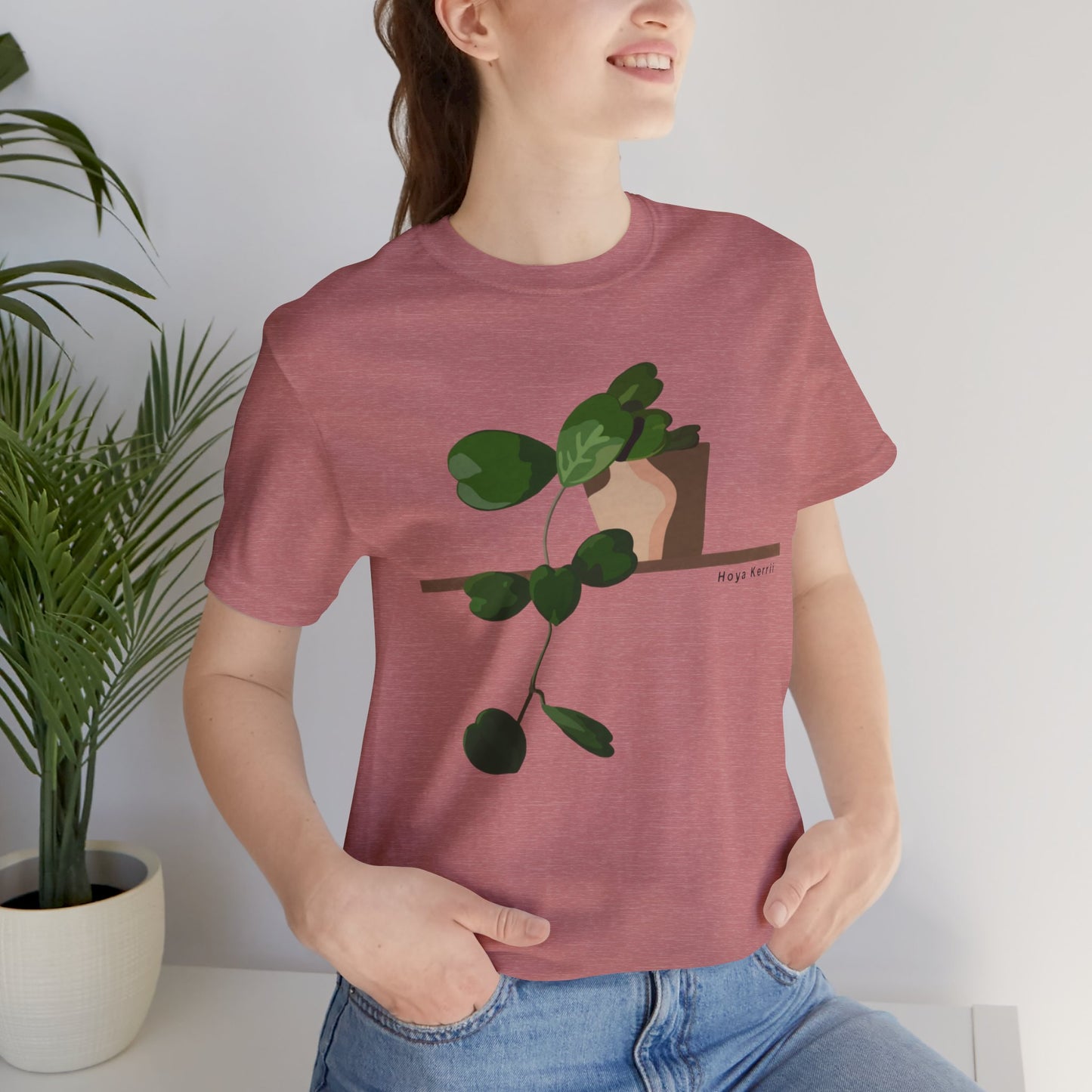 Hoya Kerrii Plant Lover T-Shirt - Heather Mauve