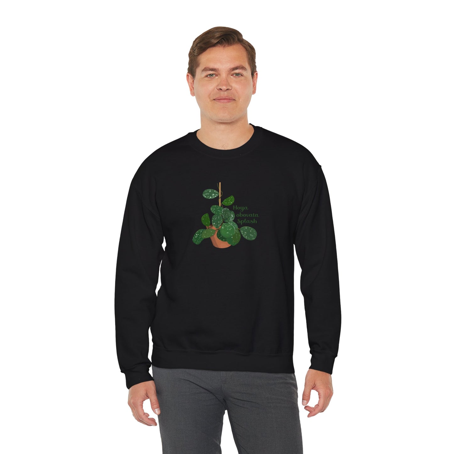 Hoya Obovata Splash Plant Lover Crewneck Sweatshirt