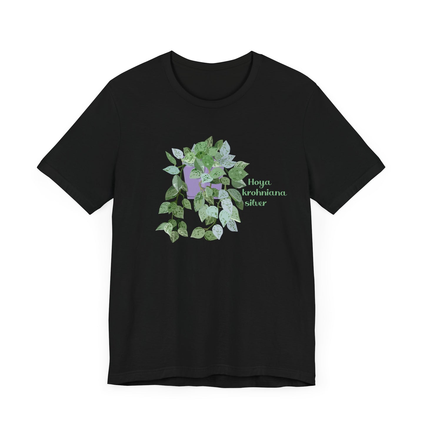 Hoya Krohniana Silver Plant Lover T-Shirt - Black