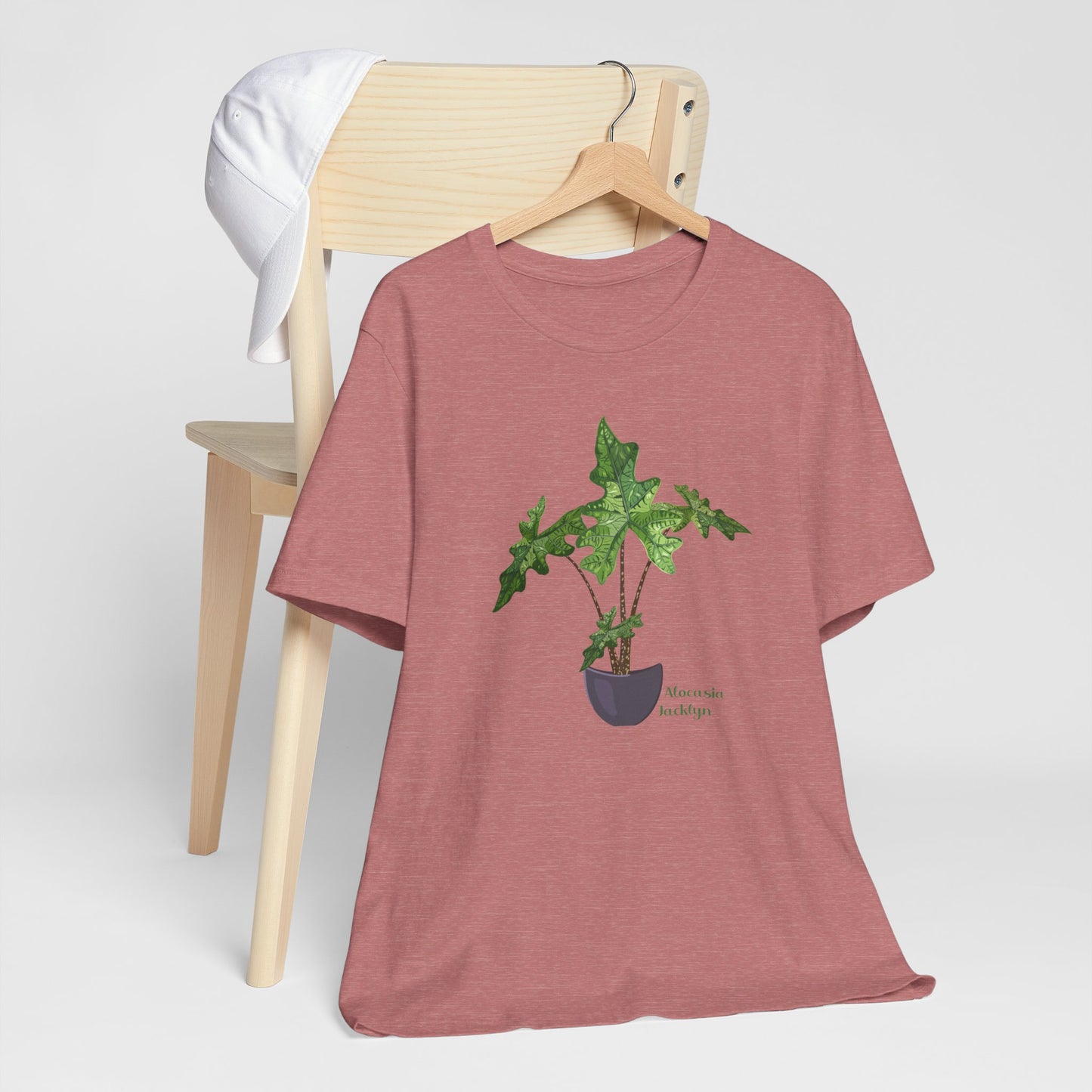 Alocasia Jacklyn Plant Lover T-Shirt - Heather Mauve