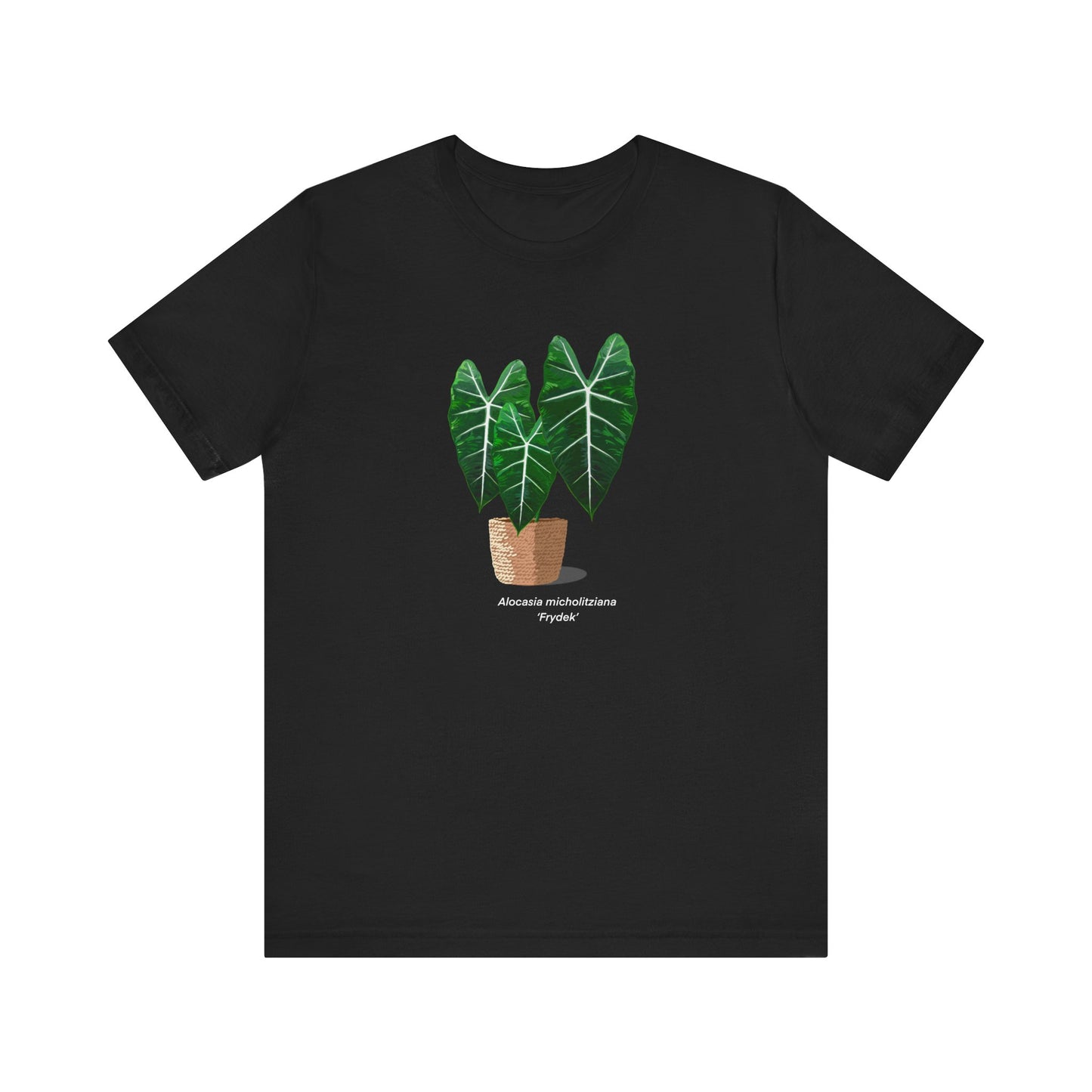 Alocasia Micholitziana "Frydek" Plant Lover T-Shirt - Black