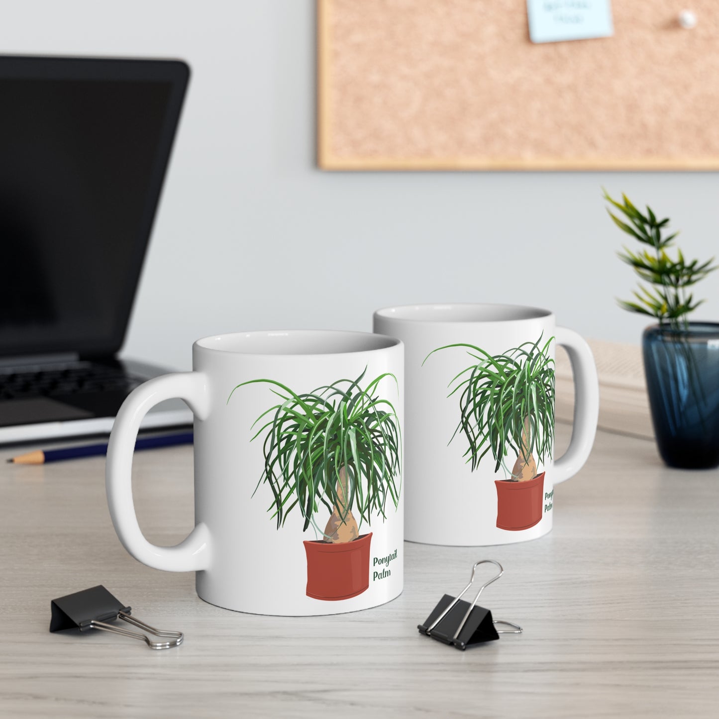 Ponytail Palm Plant Lover Mug - White