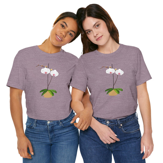Orchid T shirt beautiful original design - Floral Botanical Tee, Nature Lover Gift, Plant Lover Shirt, Flower Graphic Tee, Garden Enthusiast