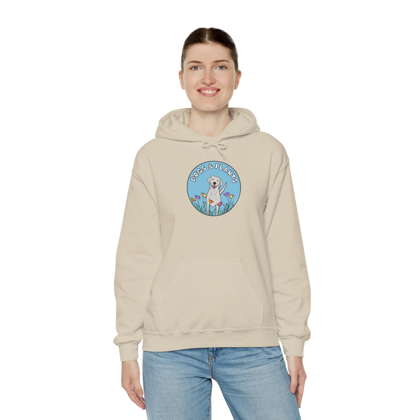 Dogs & Plants Hoodie for White Labrador & Plant Lovers