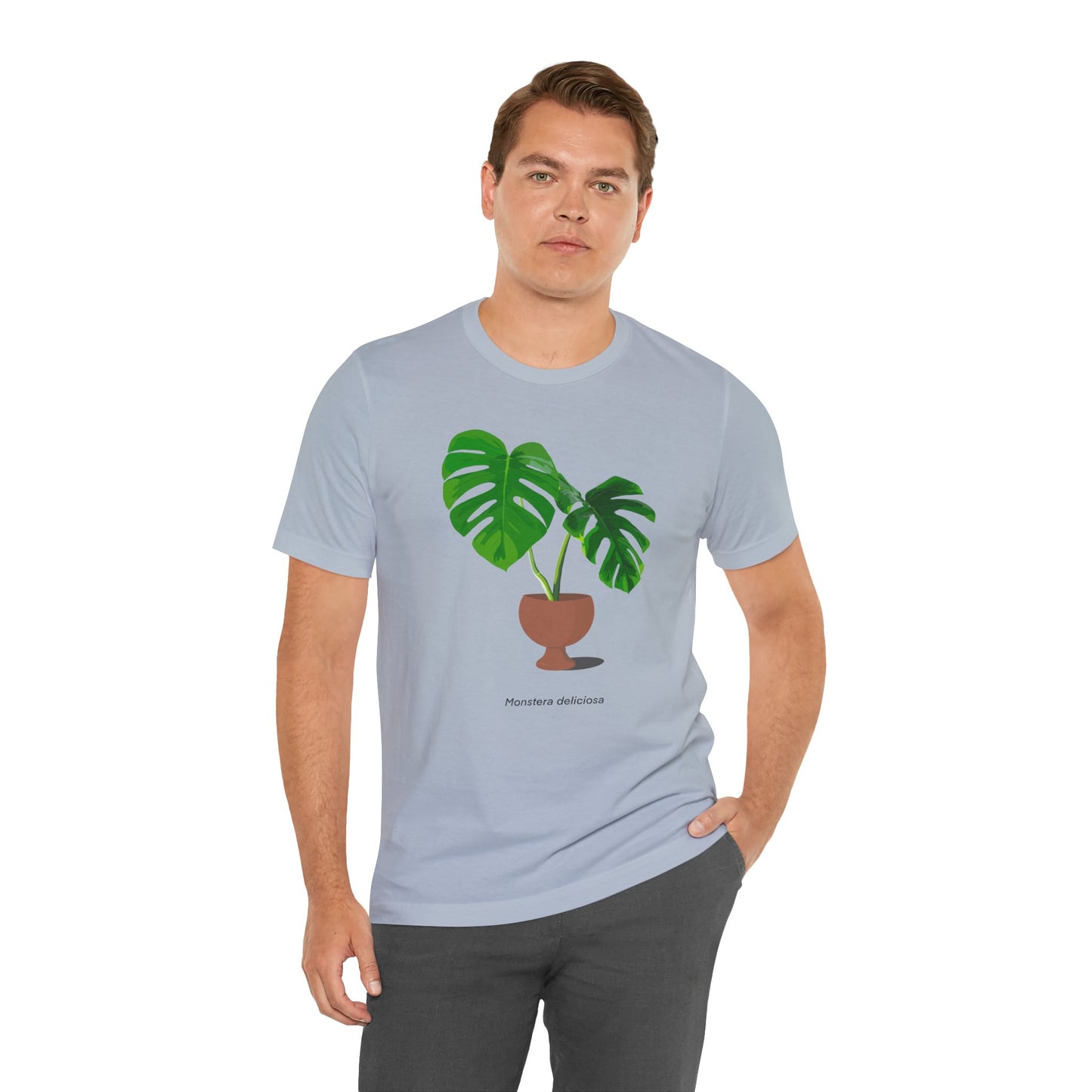 Monstera Deliciosa Plant Lover T-Shirt - Light Blue