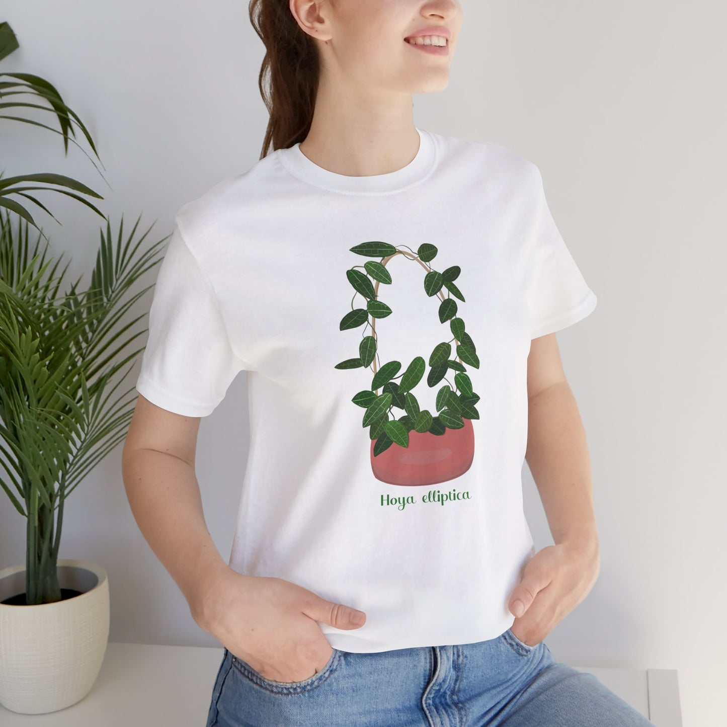 Hoya Elliptica Plant Lover T-Shirt -  White, Natural, Black