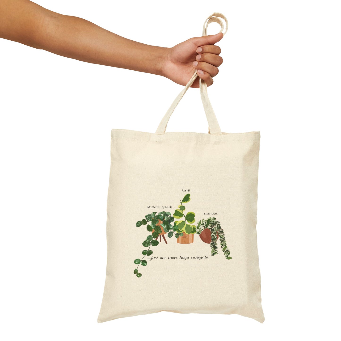 Hoya Mathilde Splash, Kerrii Variegata, and Carnosa Hindu Rope Trio Canvas Tote Bag