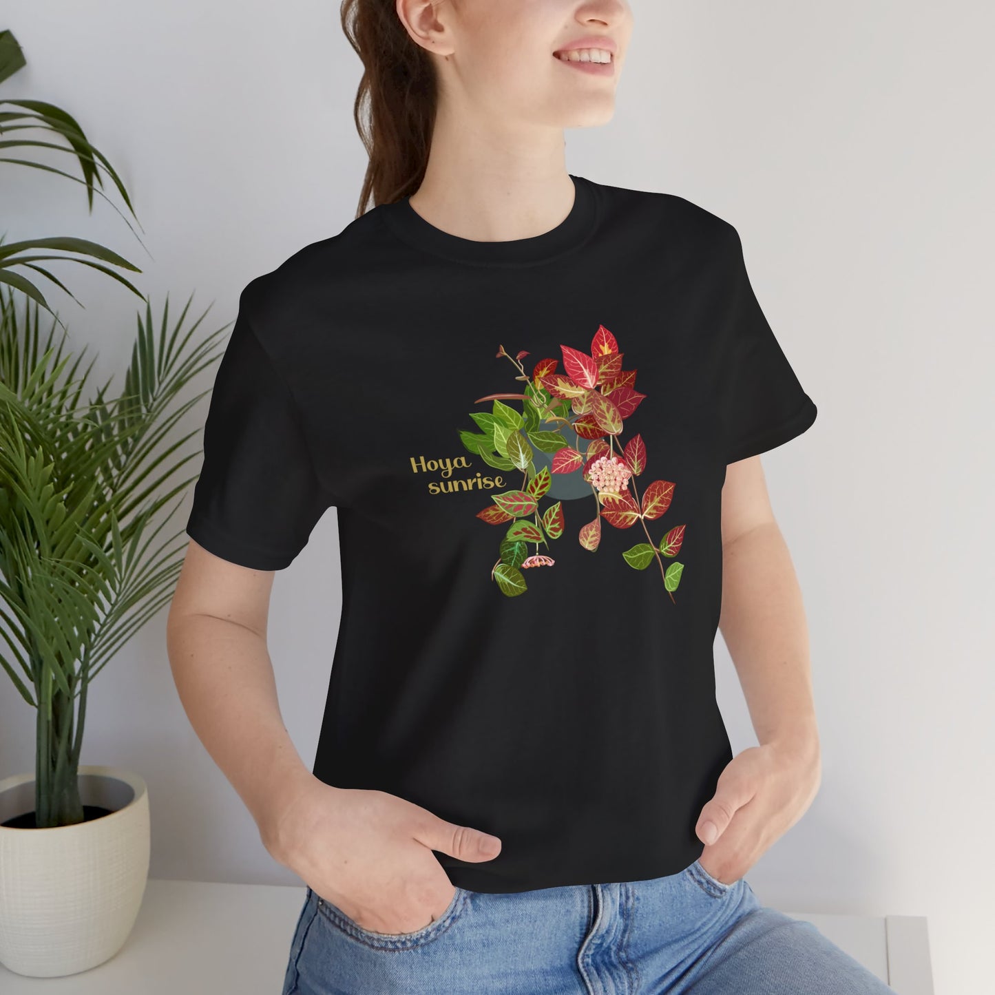 Hoya Sunrise Plant Lover T-shirt - Black