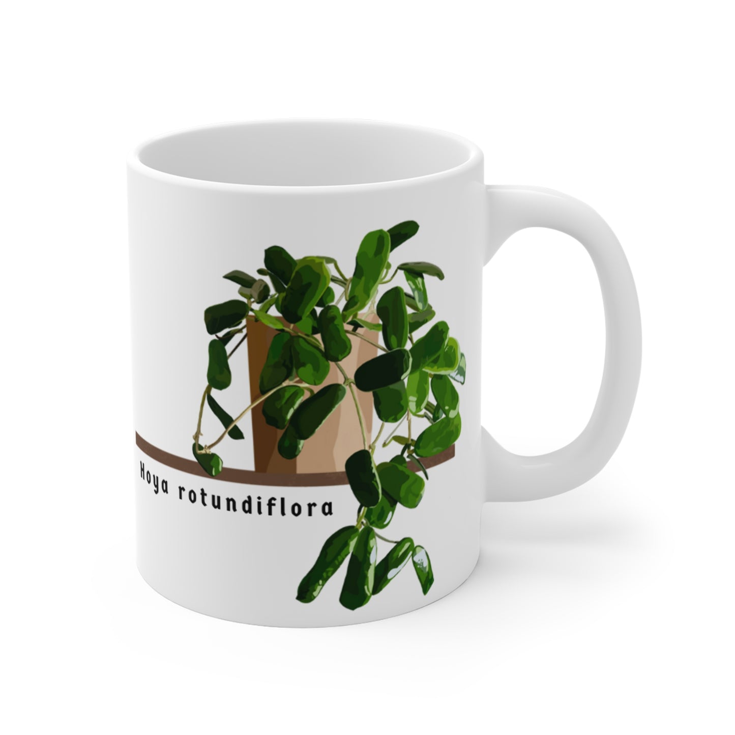 Hoya Rotundiflora Plant Lover Mug - White