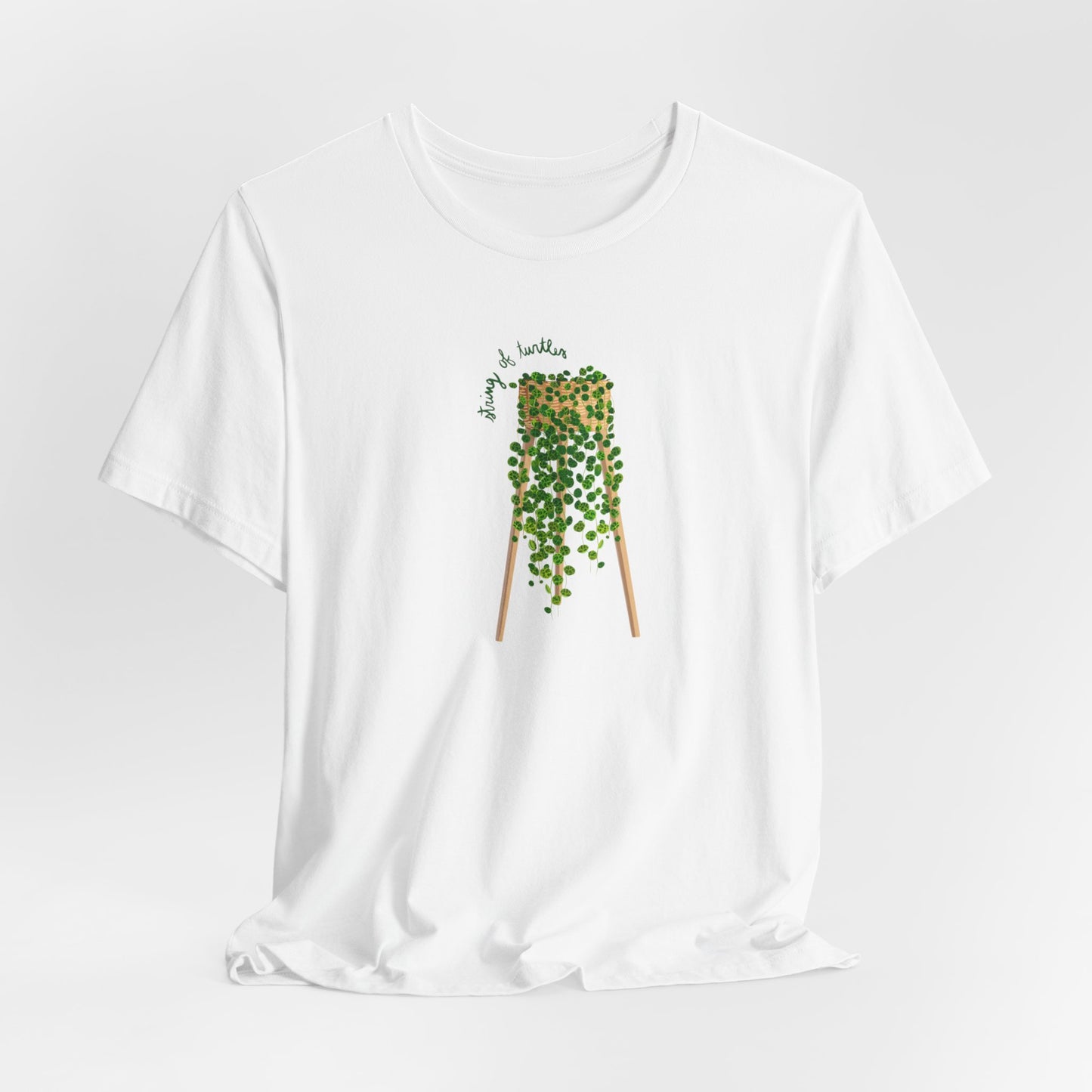 String of Turtles Succulent Plant Lover T-Shirt - White, Natural, Black