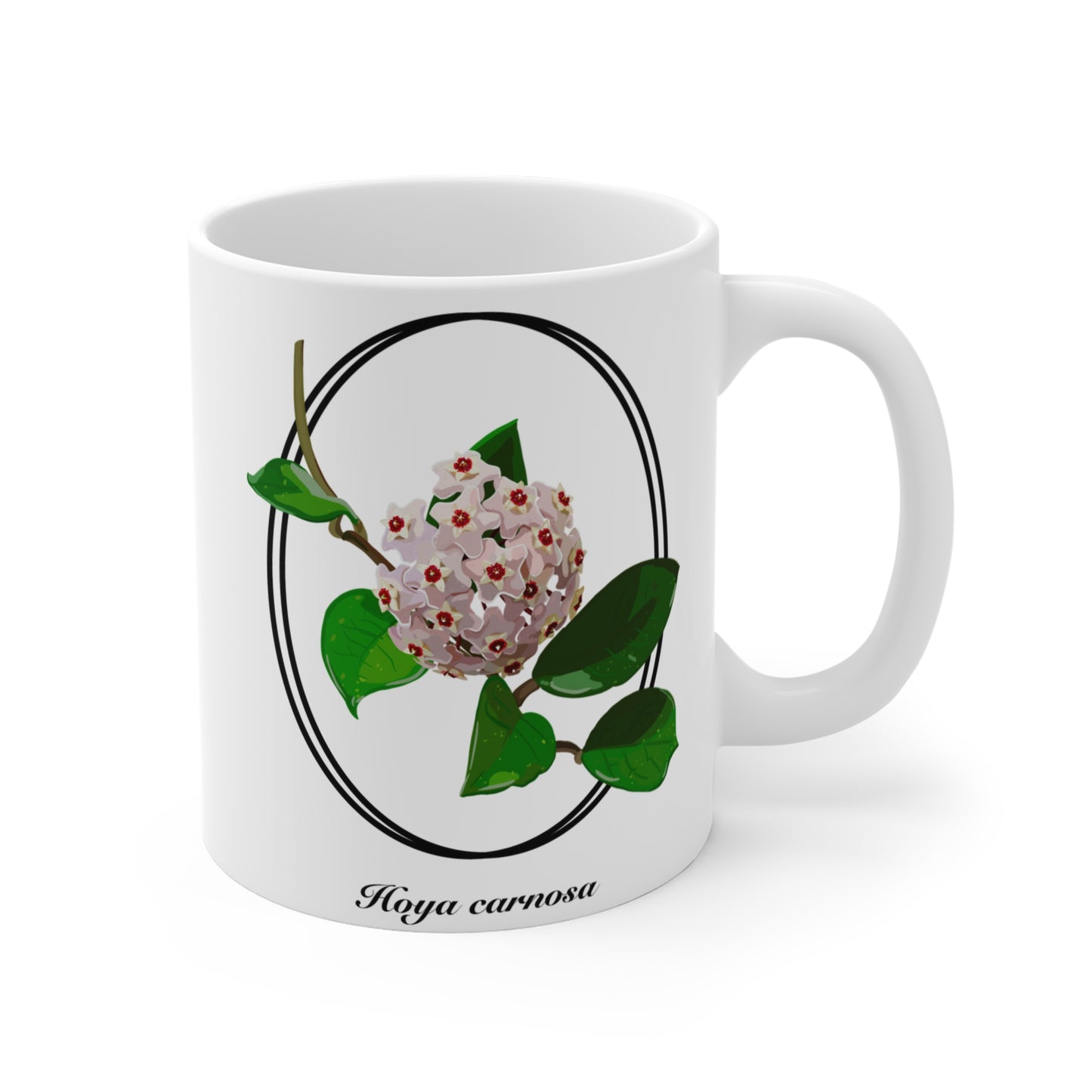 Hoya Carnosa in Bloom Plant Lover Mug - White