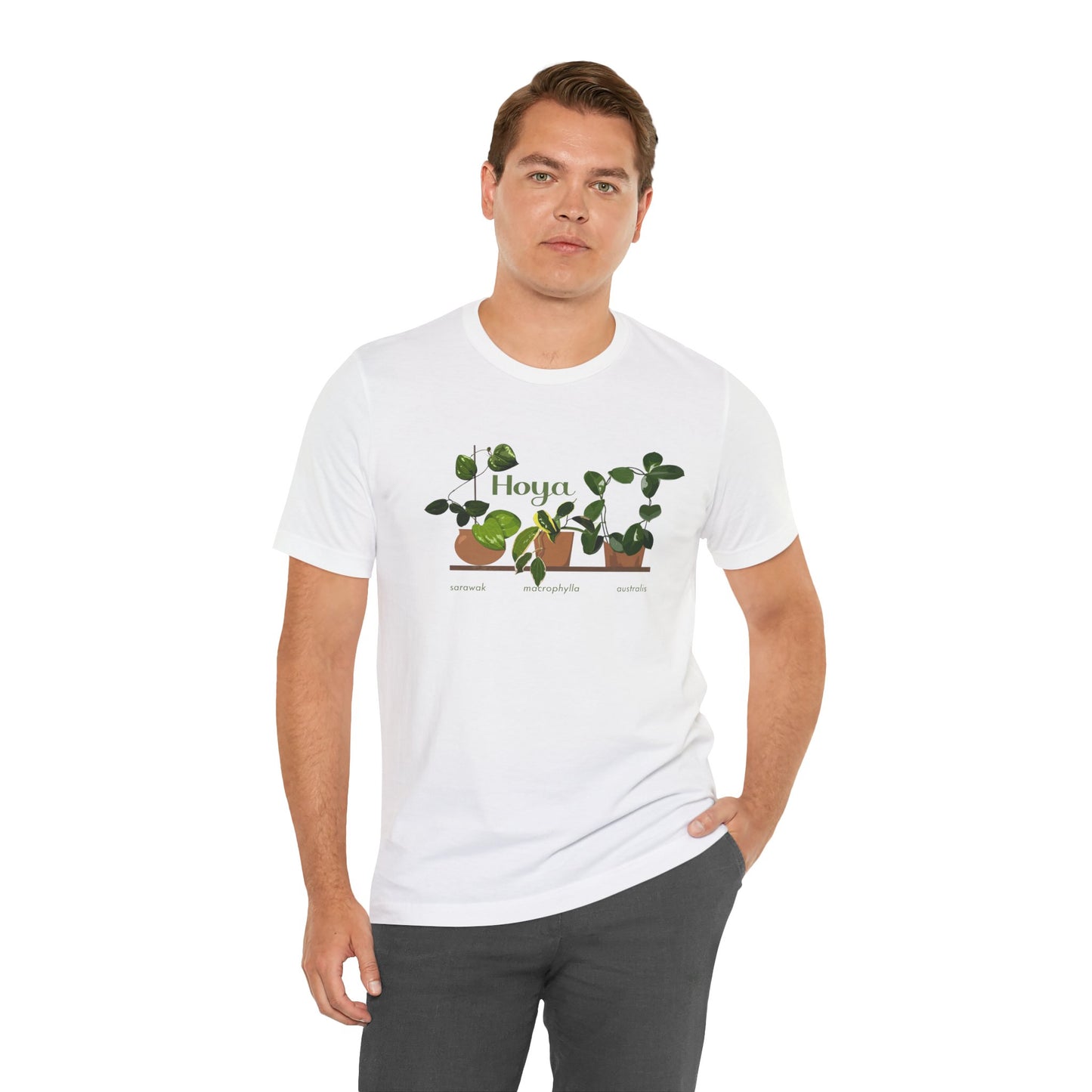 Hoya Sarawak, Macrophylla and Australis Plant Lover T-Shirt - White, Natural, Black