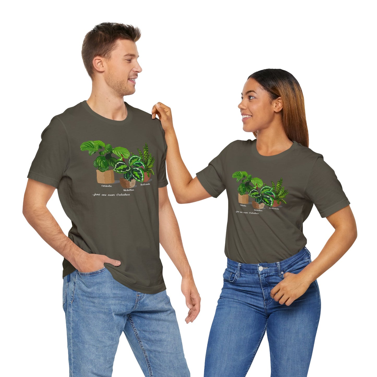 Calathea Trio Plant Lover T-Shirt - Army