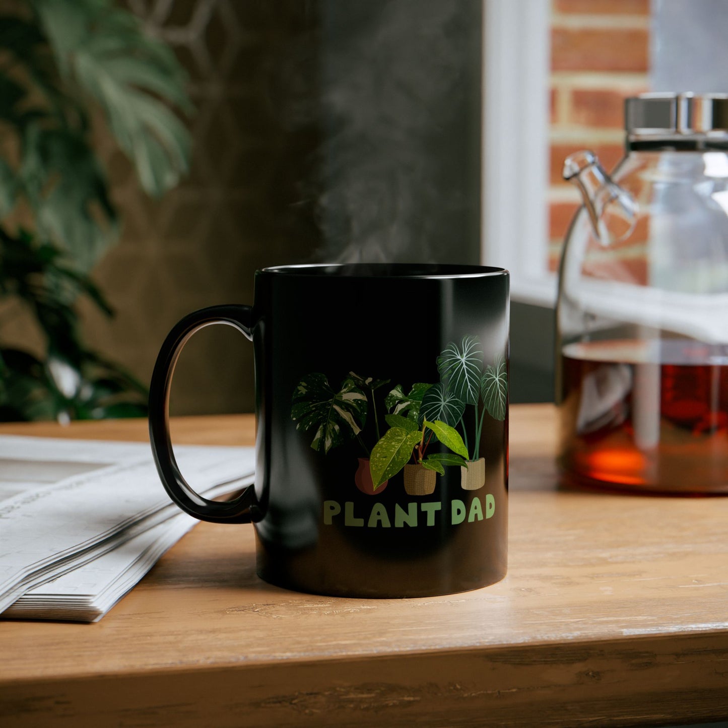 Plant Dad Mug - Black