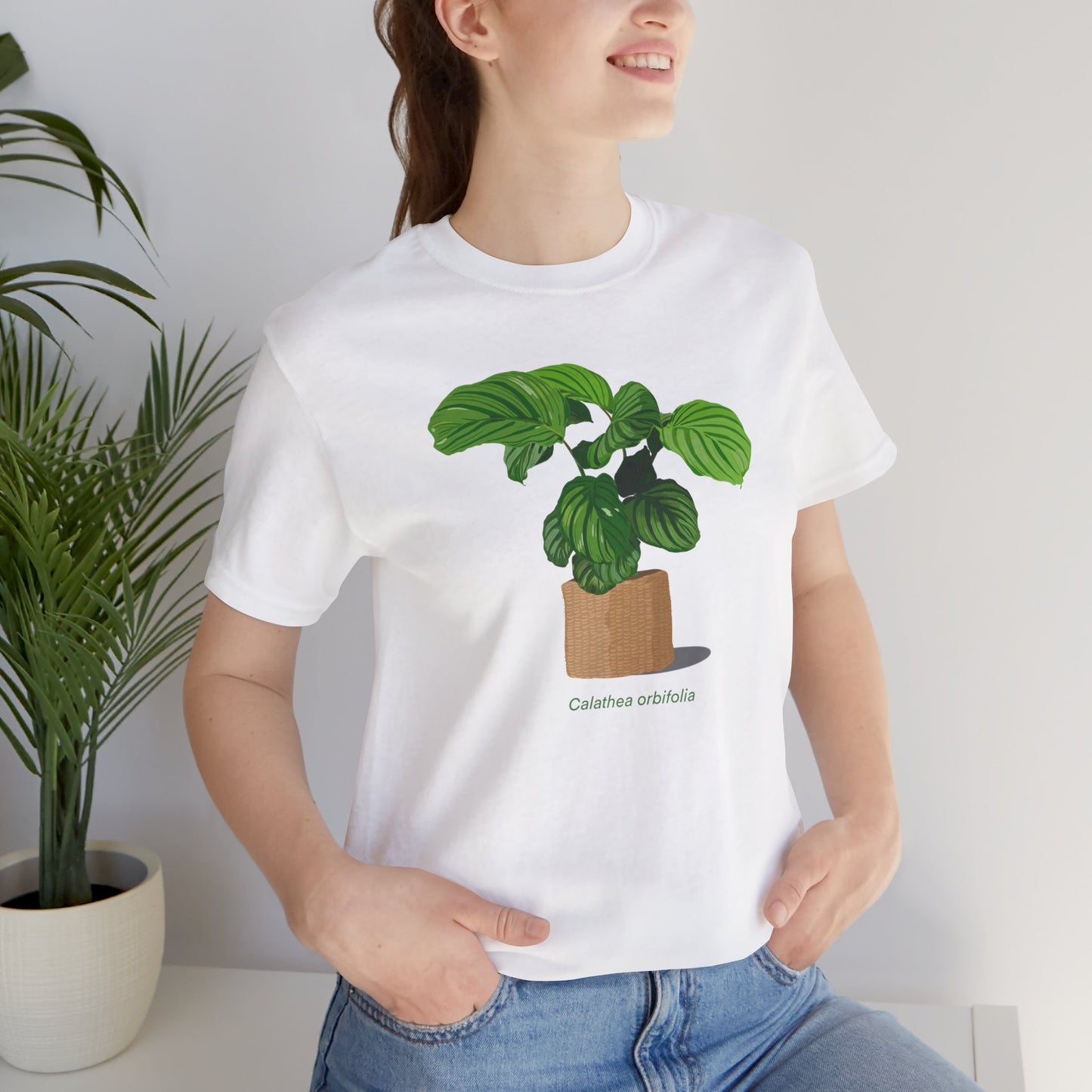 Calathea Orbifolia Plant Lover T-Shirt - White, Natural, Black