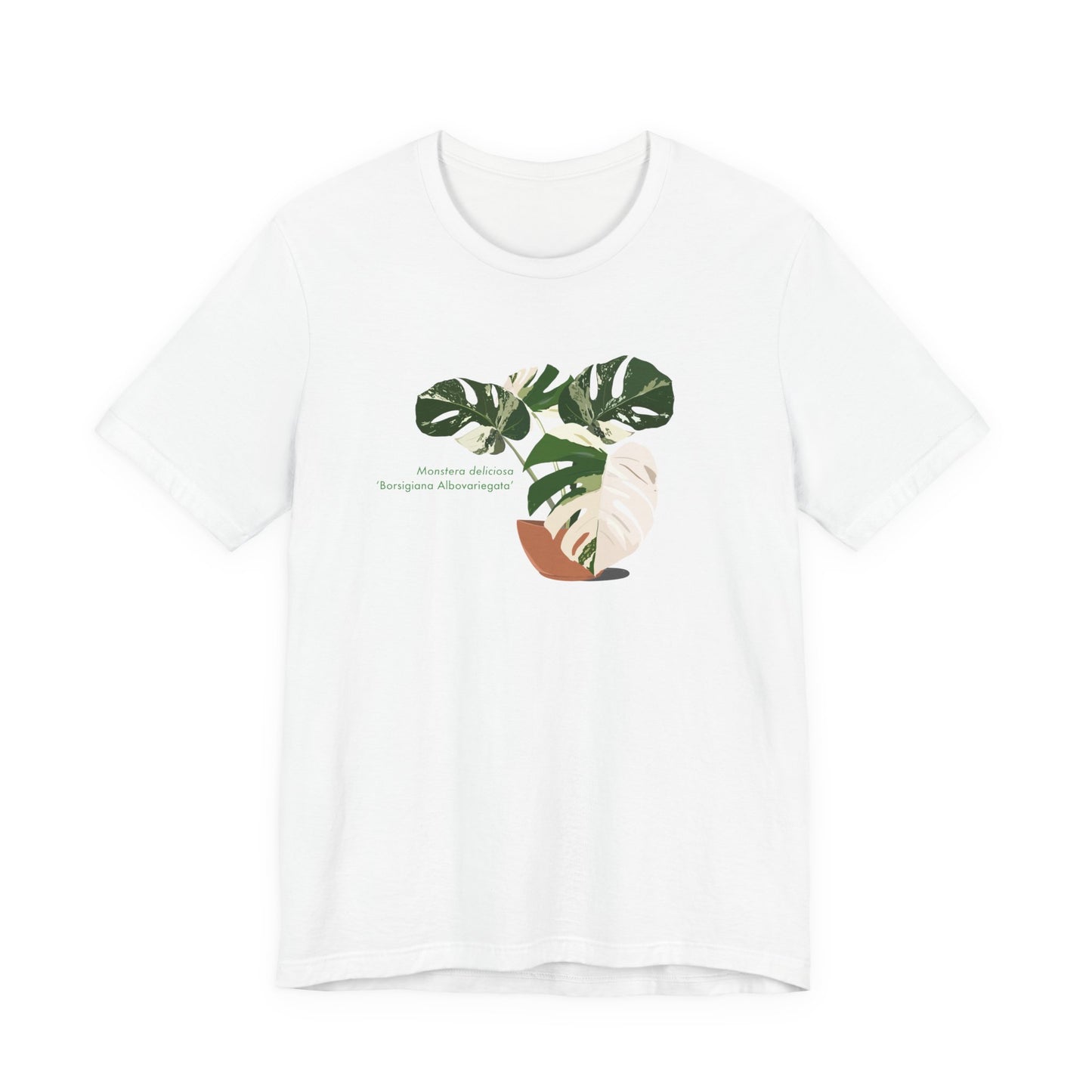 Monstera Deliciosa Borsigiana Albo Variegata Plant Lover T-Shirt - White, Natural, Black