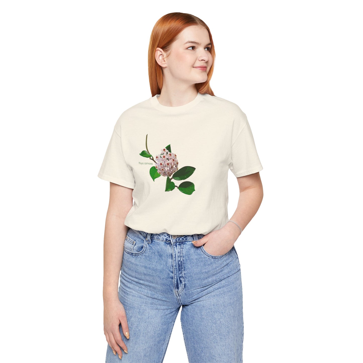 Hoya Carnosa in Bloom Plant Lover T-Shirt - White, Black, Natural