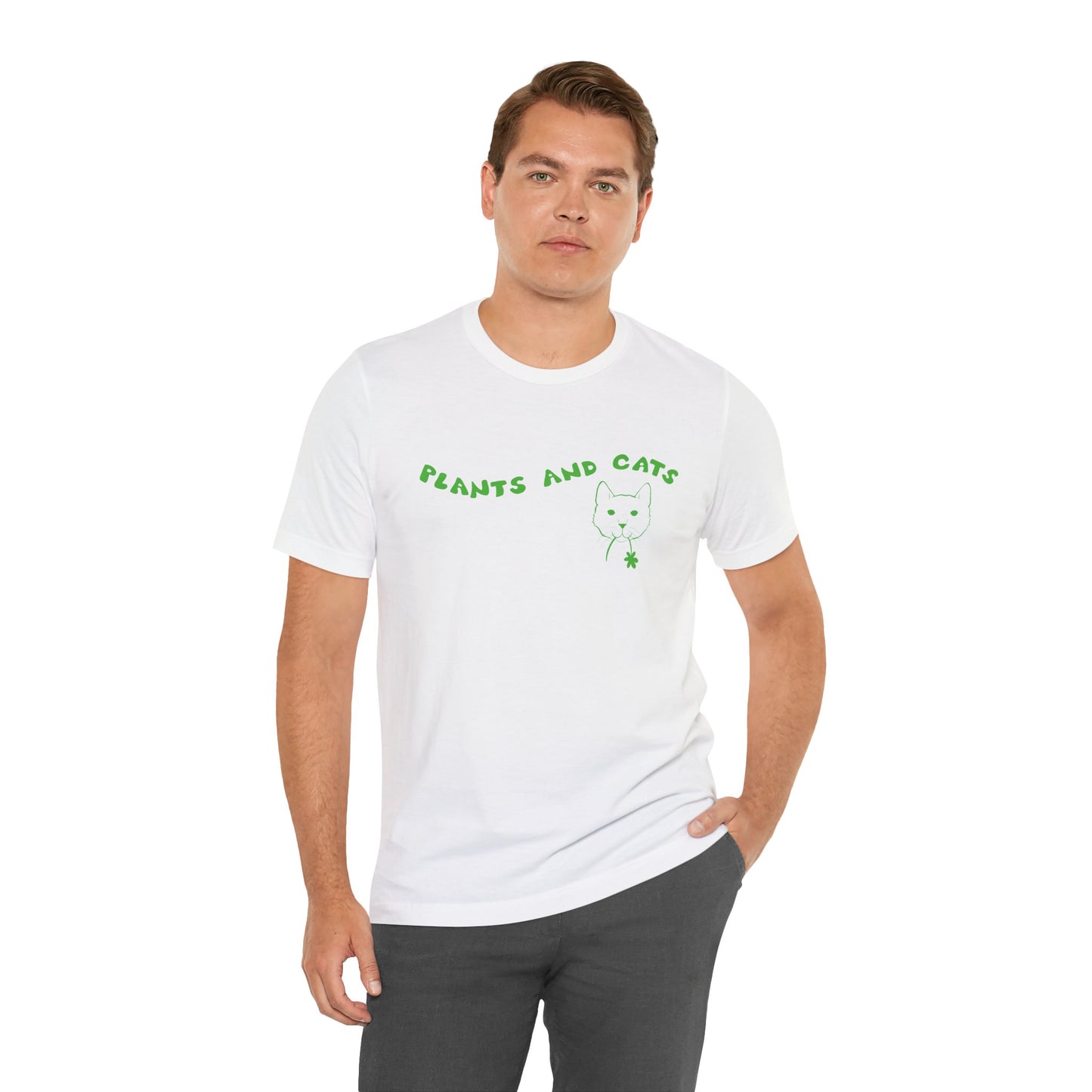 Plants and Cats Lover T-Shirt - White