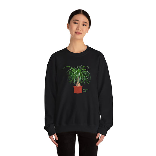 Ponytail Palm Plant Lover Crewneck Sweatshirt - Black