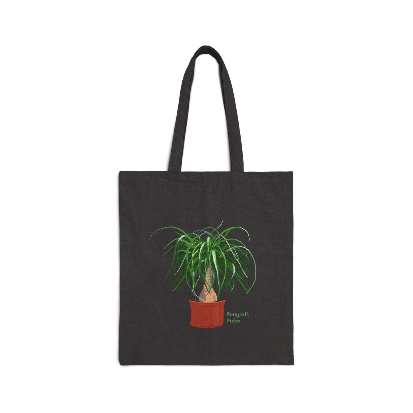 Ponytail Palm Canvas Tote Bag - Black