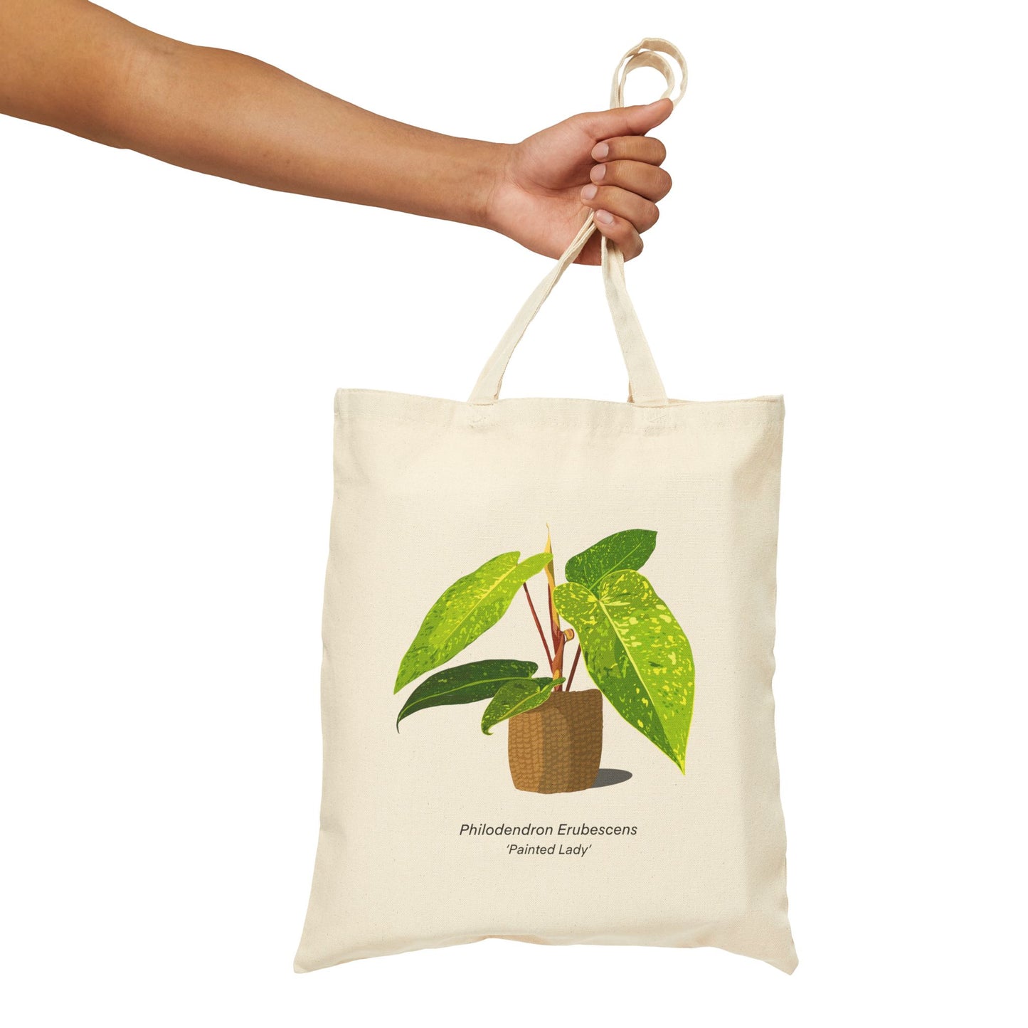 Philodendron Painted Lady Canvas Tote Bag